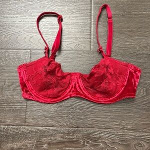 Victoria’s Secret velvet lace demi bra